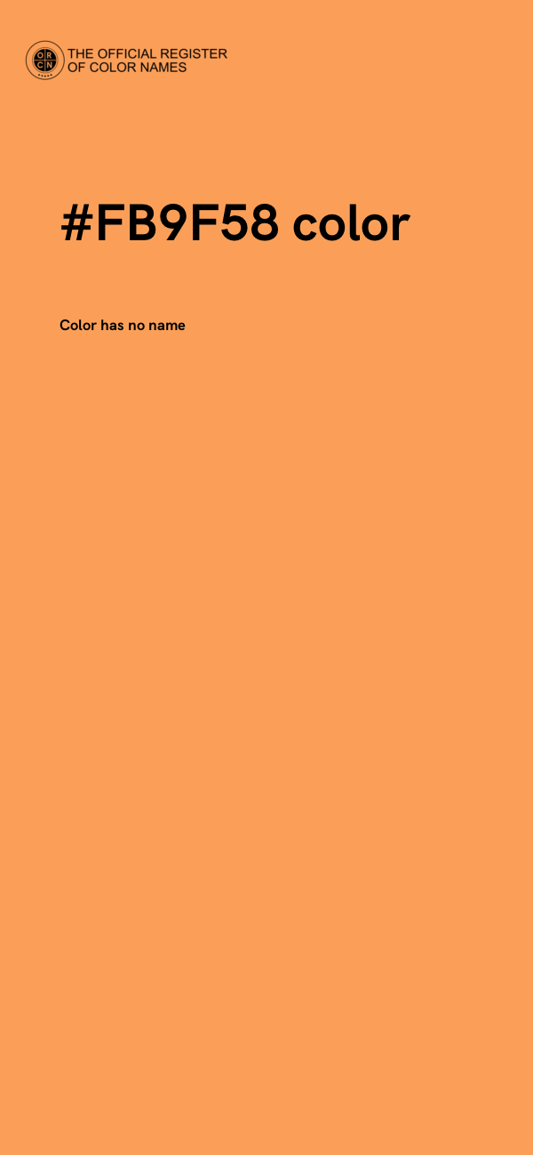 #FB9F58 color image