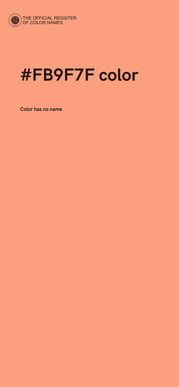 #FB9F7F color image