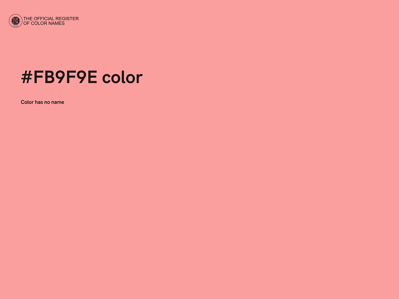 #FB9F9E color image