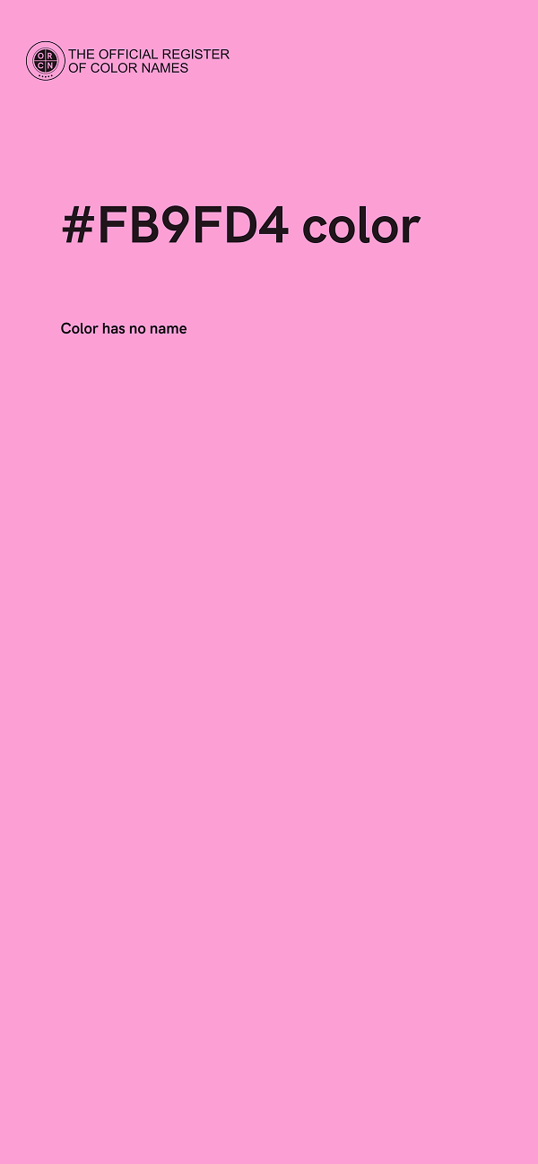 #FB9FD4 color image