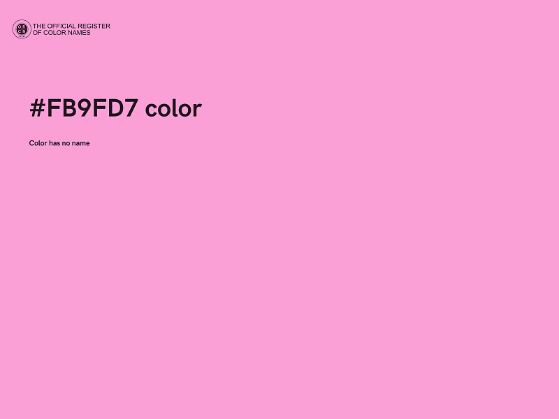 #FB9FD7 color image