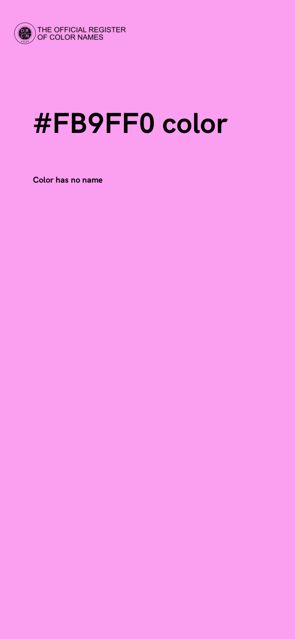#FB9FF0 color image