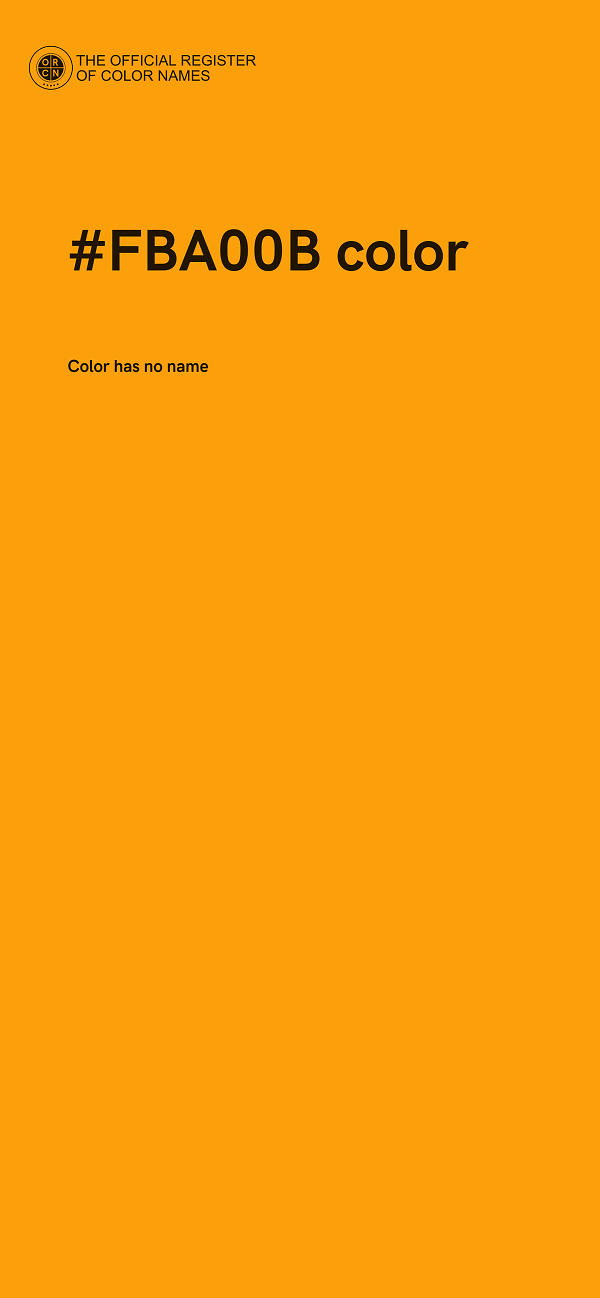 #FBA00B color image