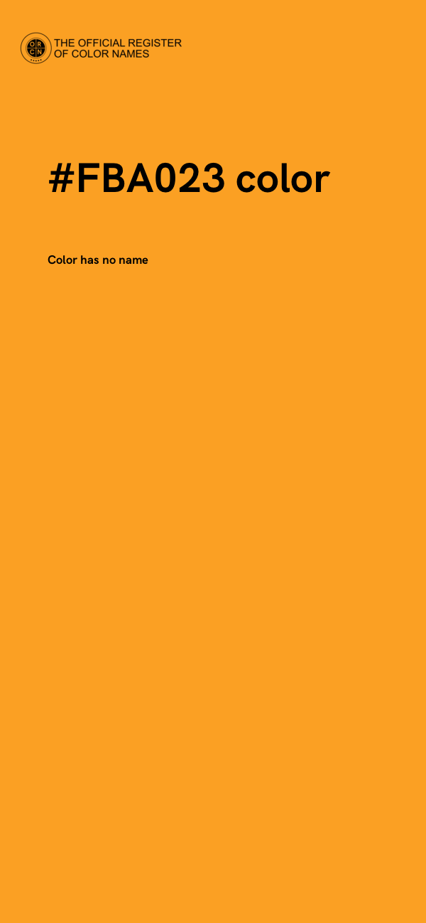 #FBA023 color image