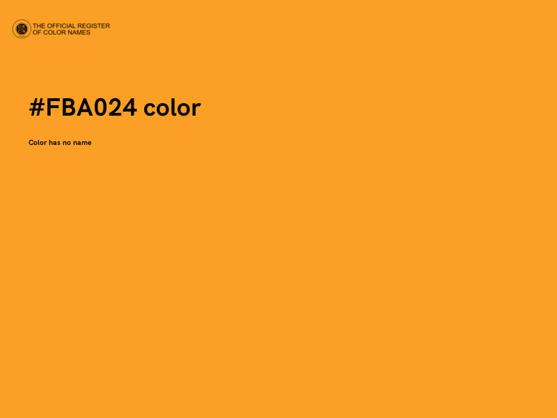 #FBA024 color image