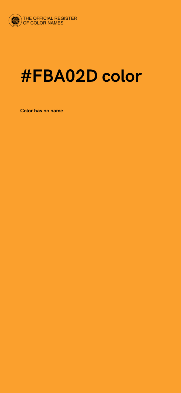 #FBA02D color image