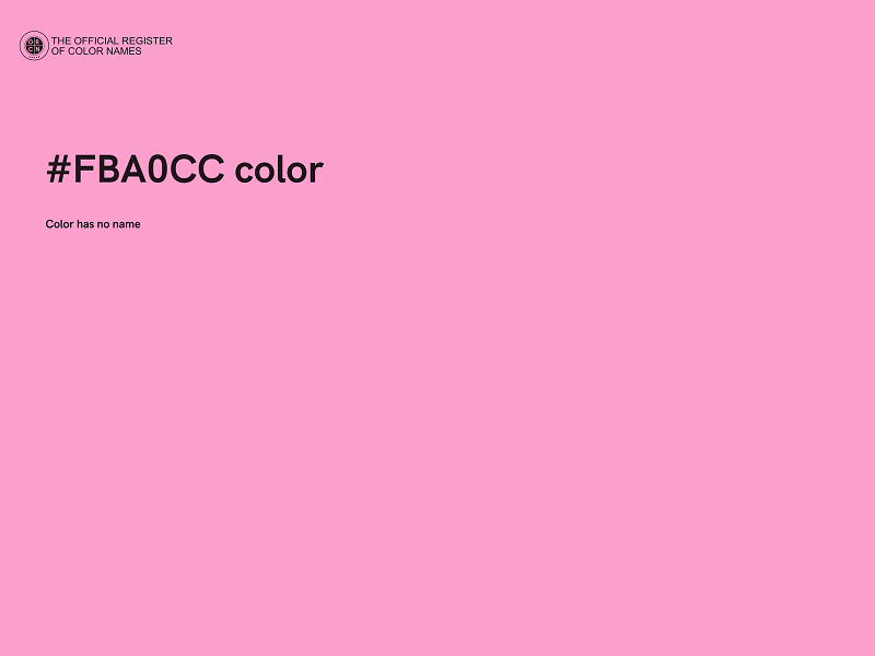 #FBA0CC color image