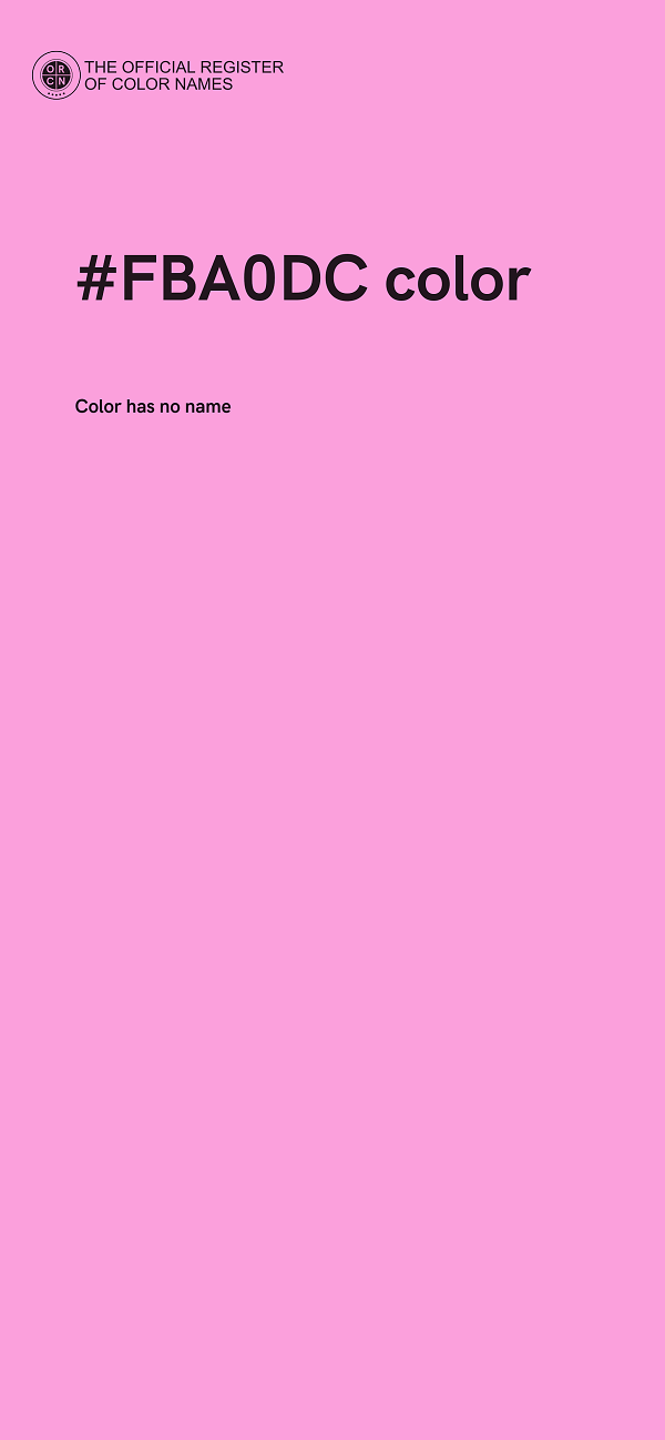 #FBA0DC color image