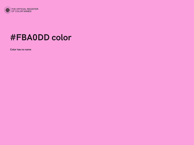 #FBA0DD color image