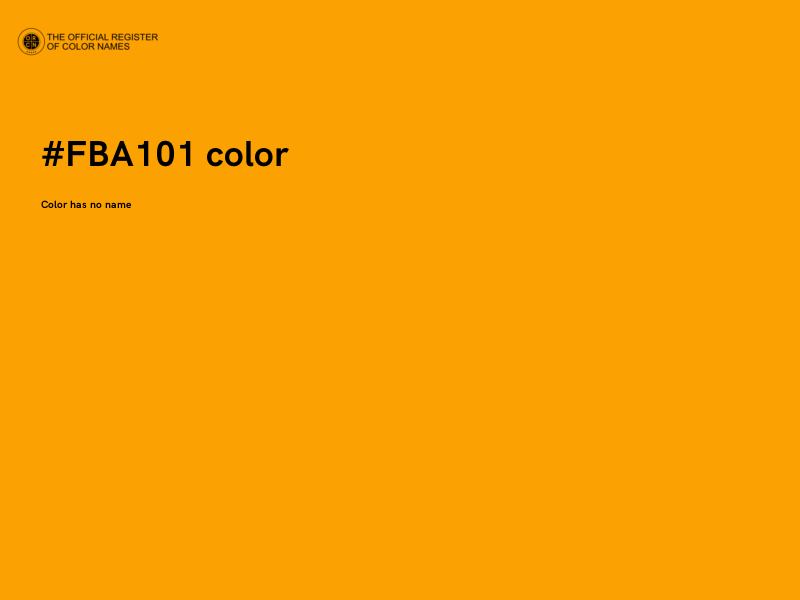 #FBA101 color image