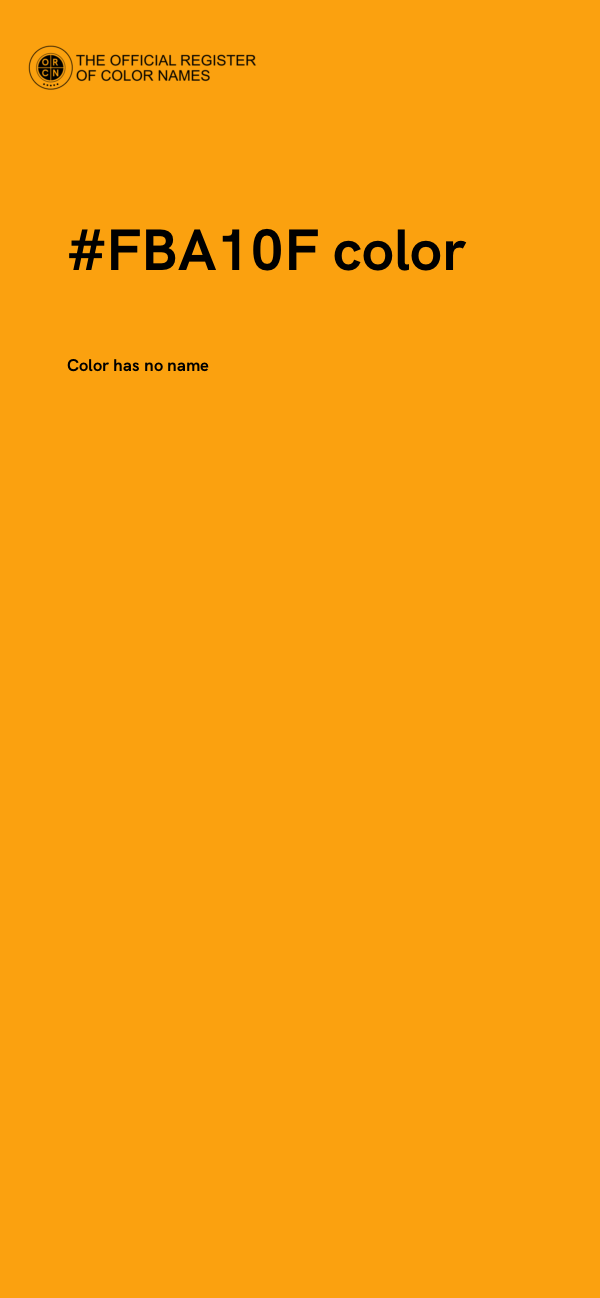 #FBA10F color image
