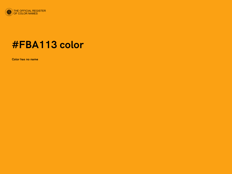 #FBA113 color image