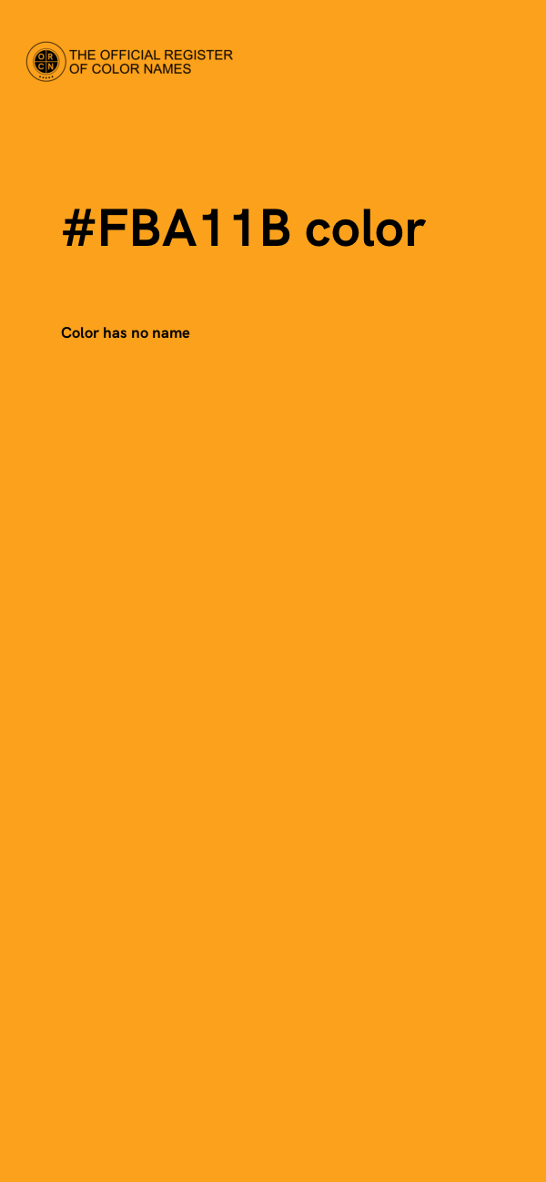 #FBA11B color image