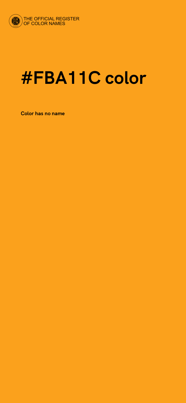 #FBA11C color image