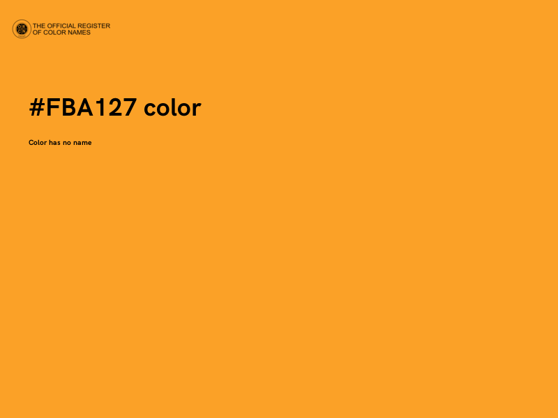 #FBA127 color image