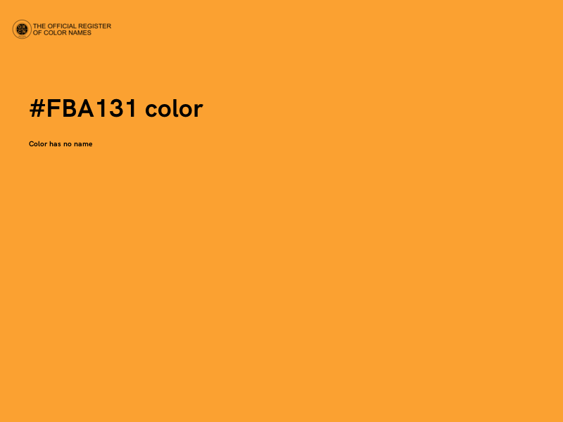 #FBA131 color image