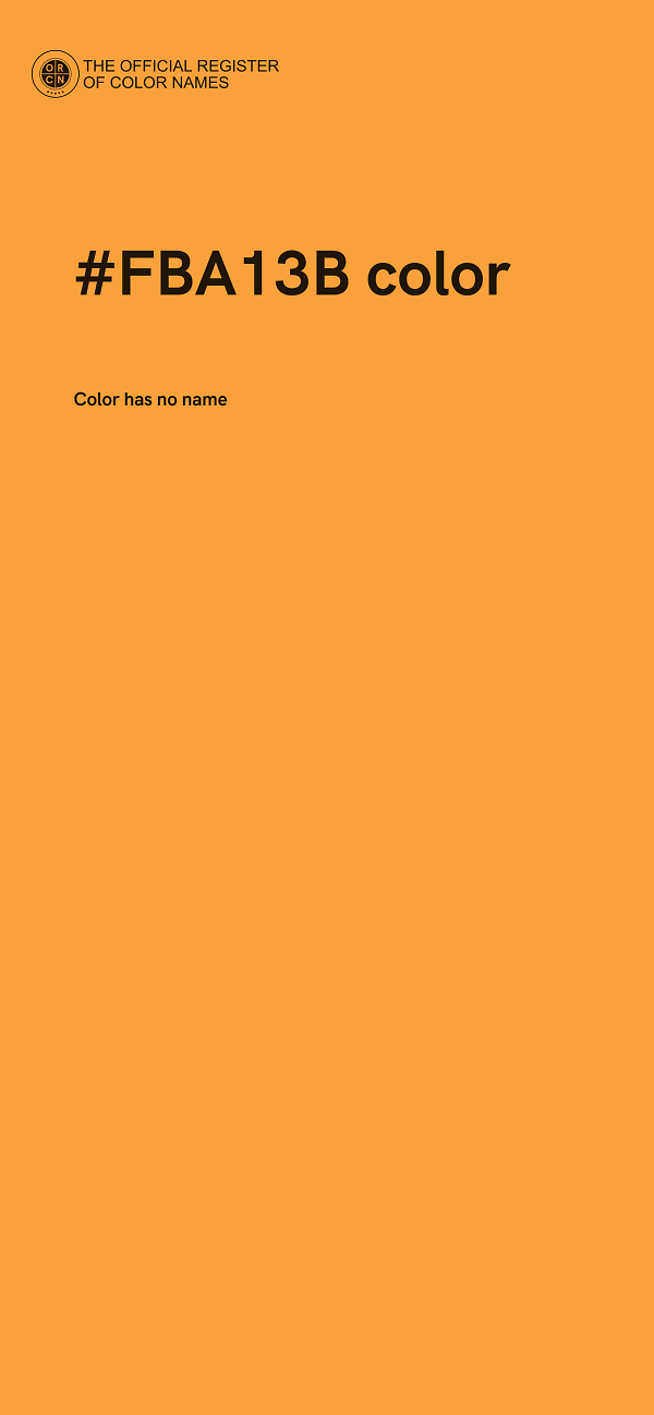 #FBA13B color image
