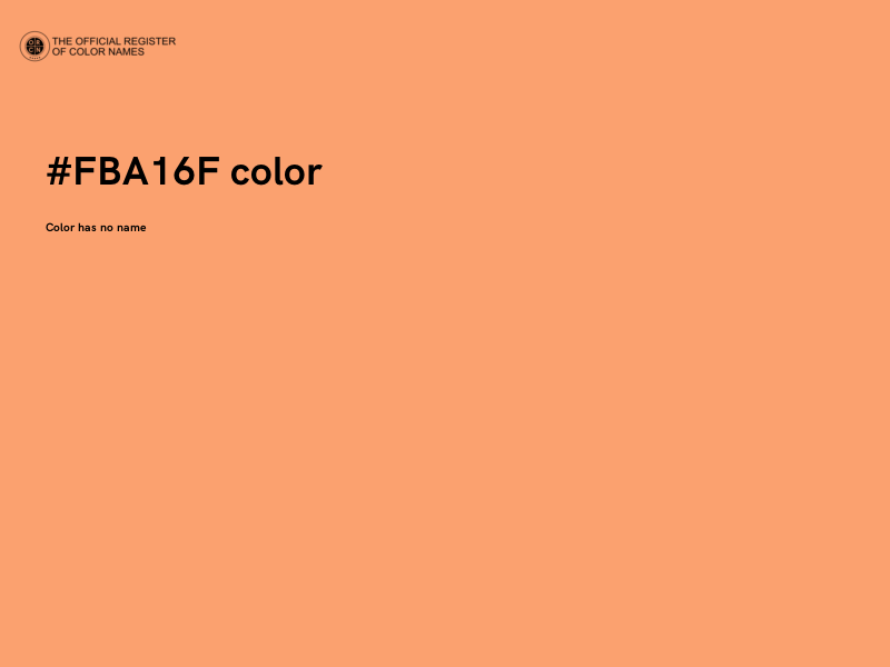 #FBA16F color image