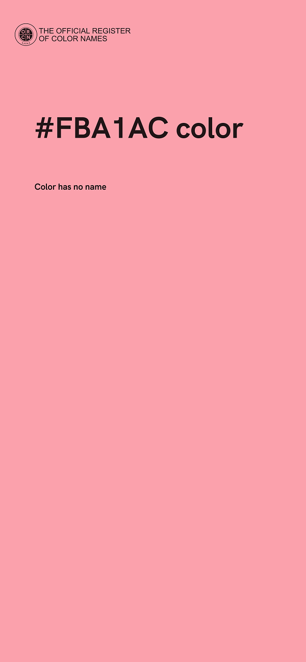 #FBA1AC color image