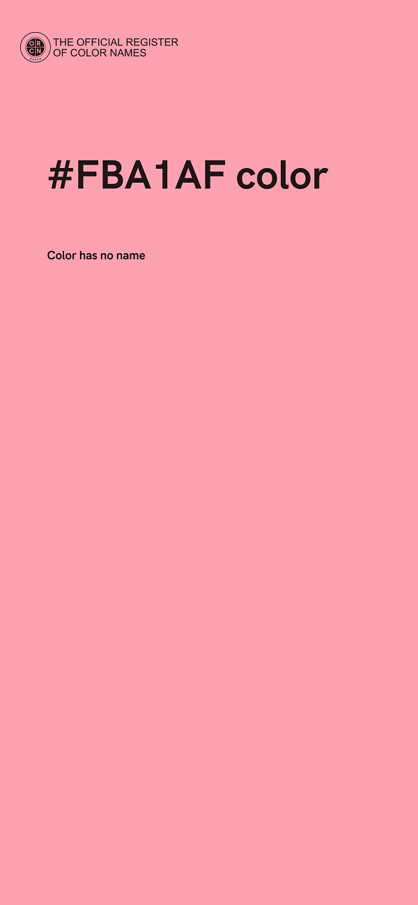 #FBA1AF color image