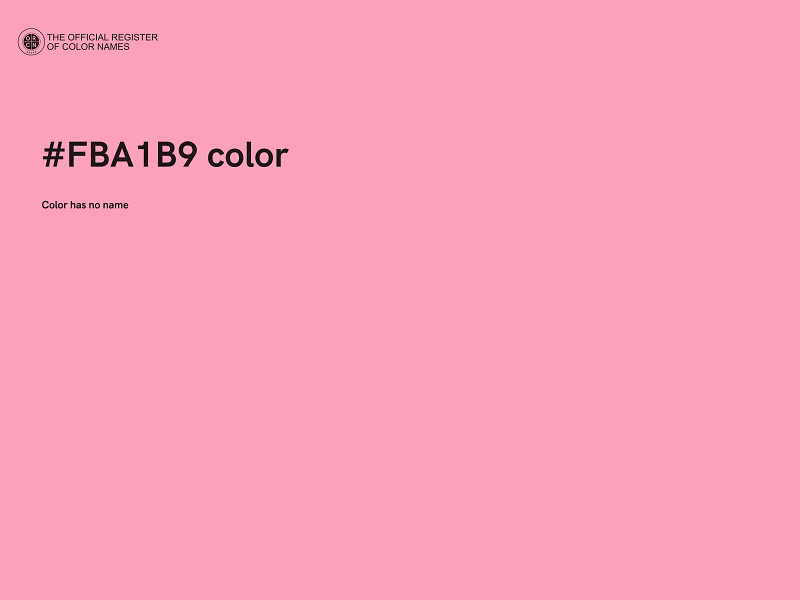 #FBA1B9 color image