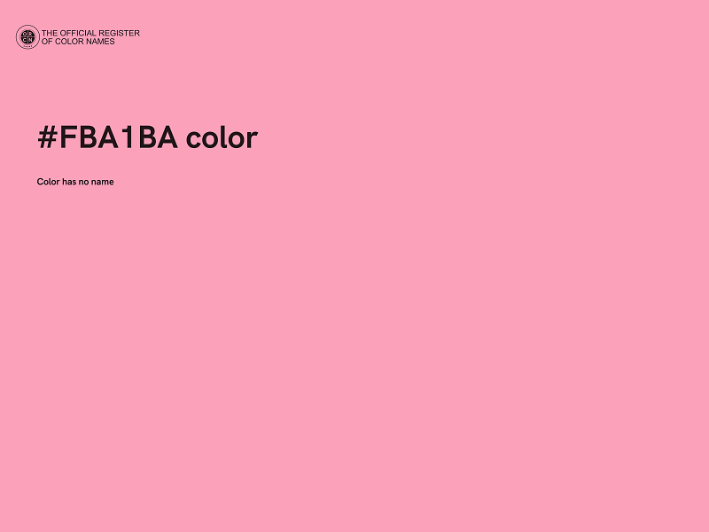 #FBA1BA color image