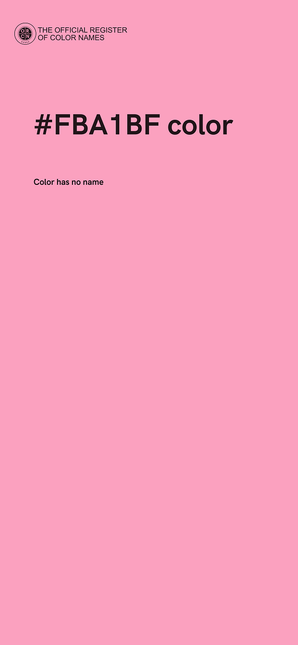 #FBA1BF color image