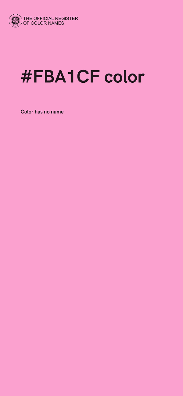 #FBA1CF color image