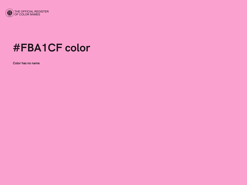 #FBA1CF color image