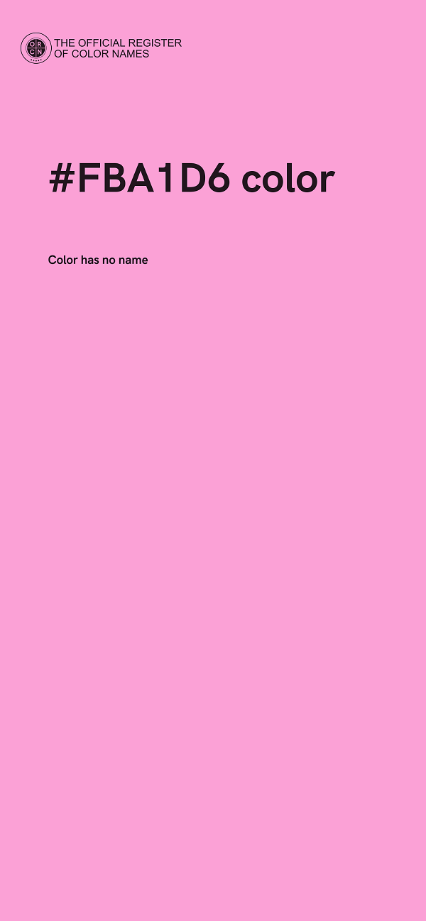 #FBA1D6 color image
