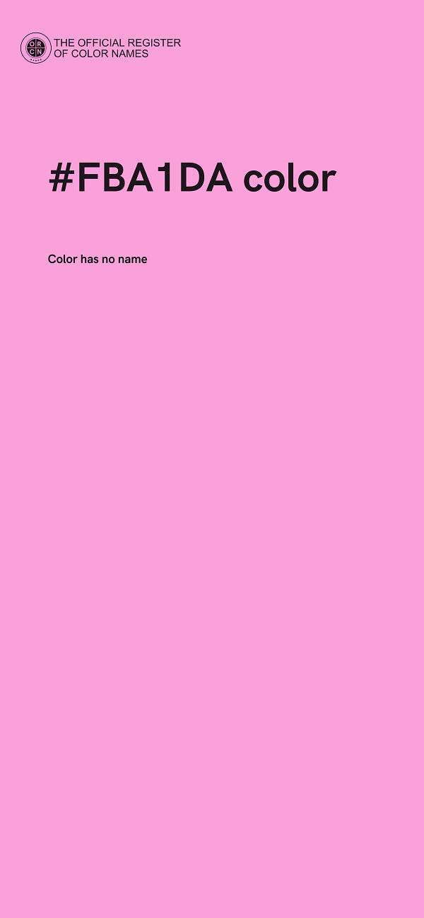 #FBA1DA color image