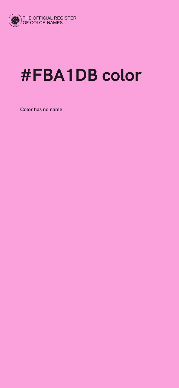 #FBA1DB color image