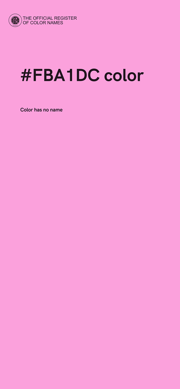 #FBA1DC color image