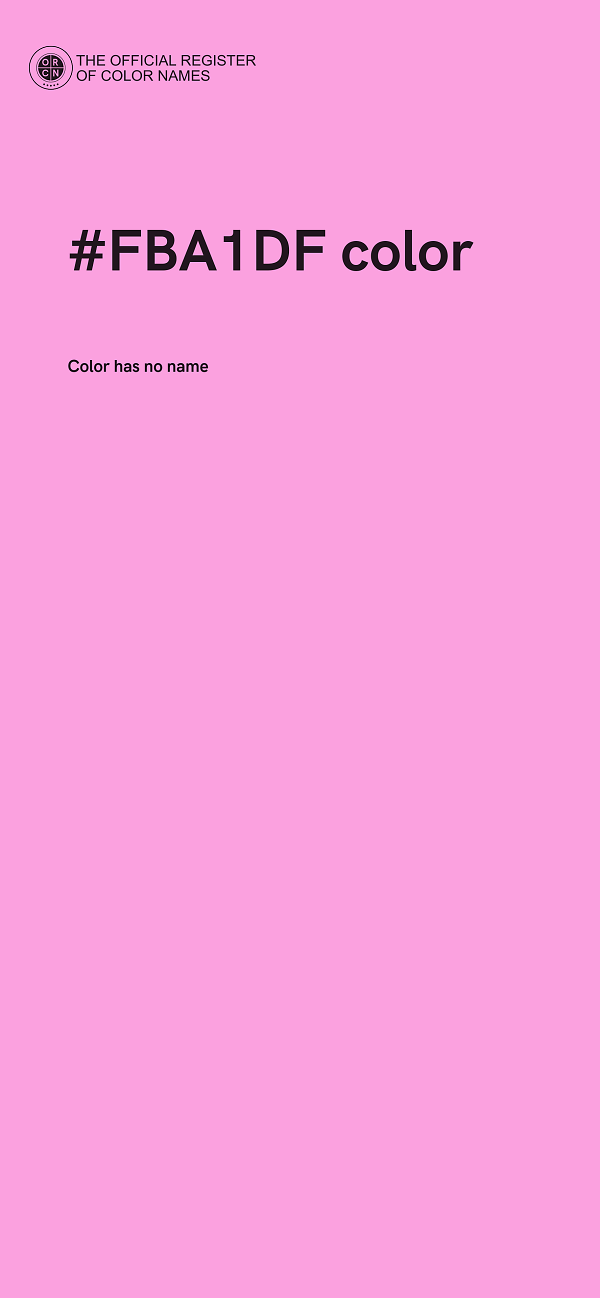 #FBA1DF color image