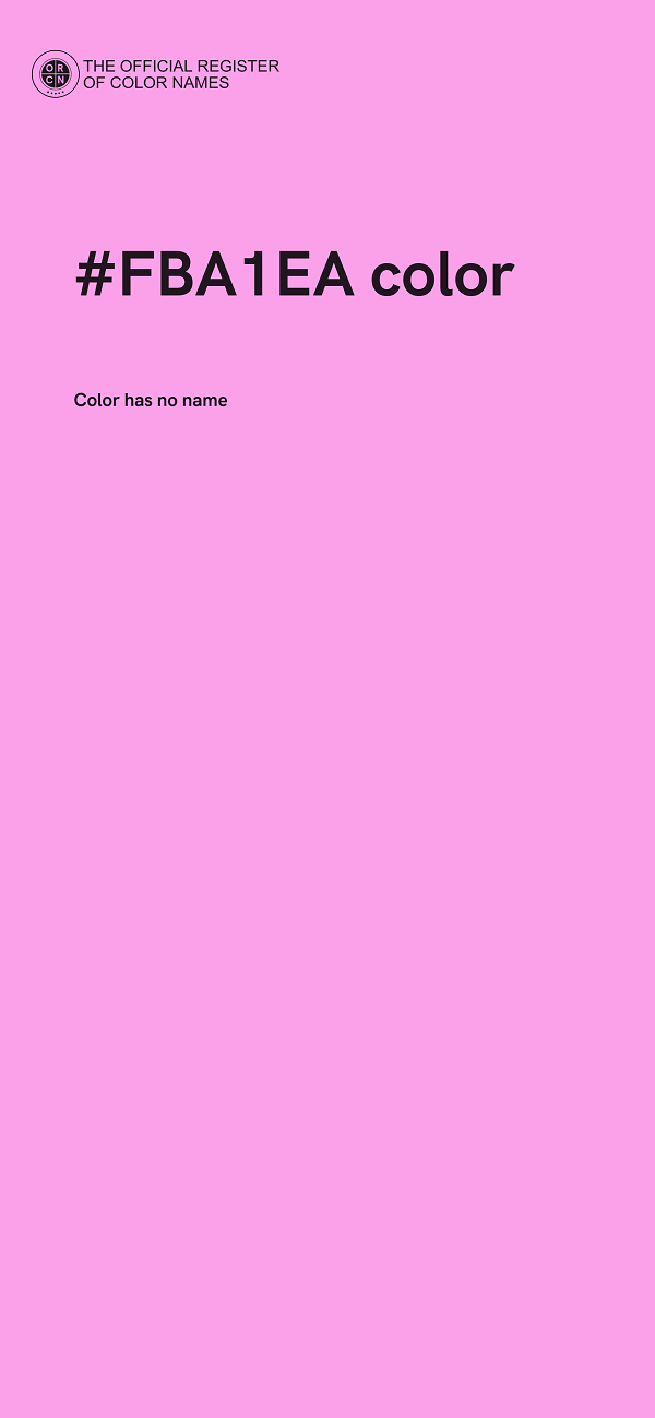 #FBA1EA color image