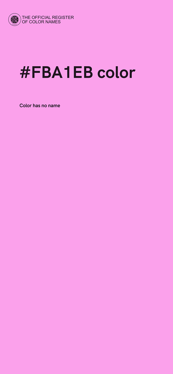 #FBA1EB color image