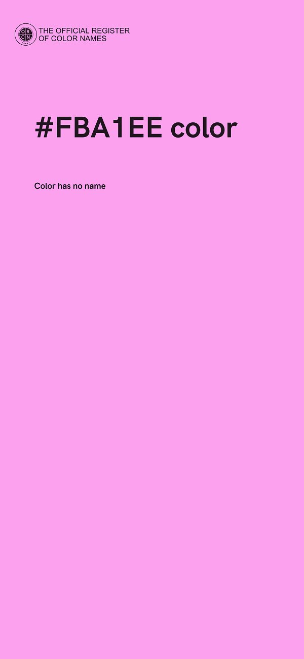 #FBA1EE color image