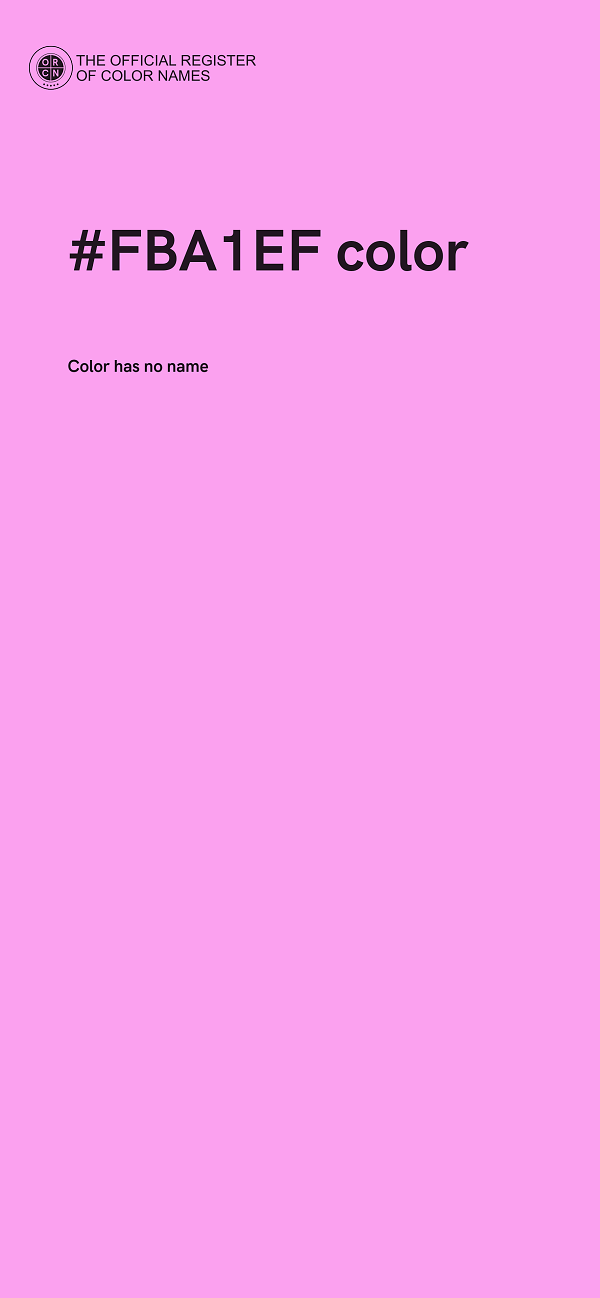 #FBA1EF color image