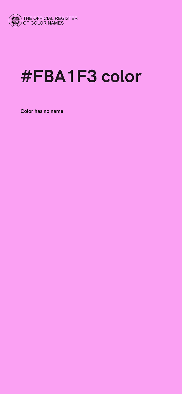 #FBA1F3 color image