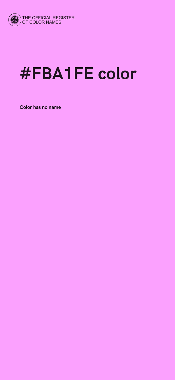 #FBA1FE color image