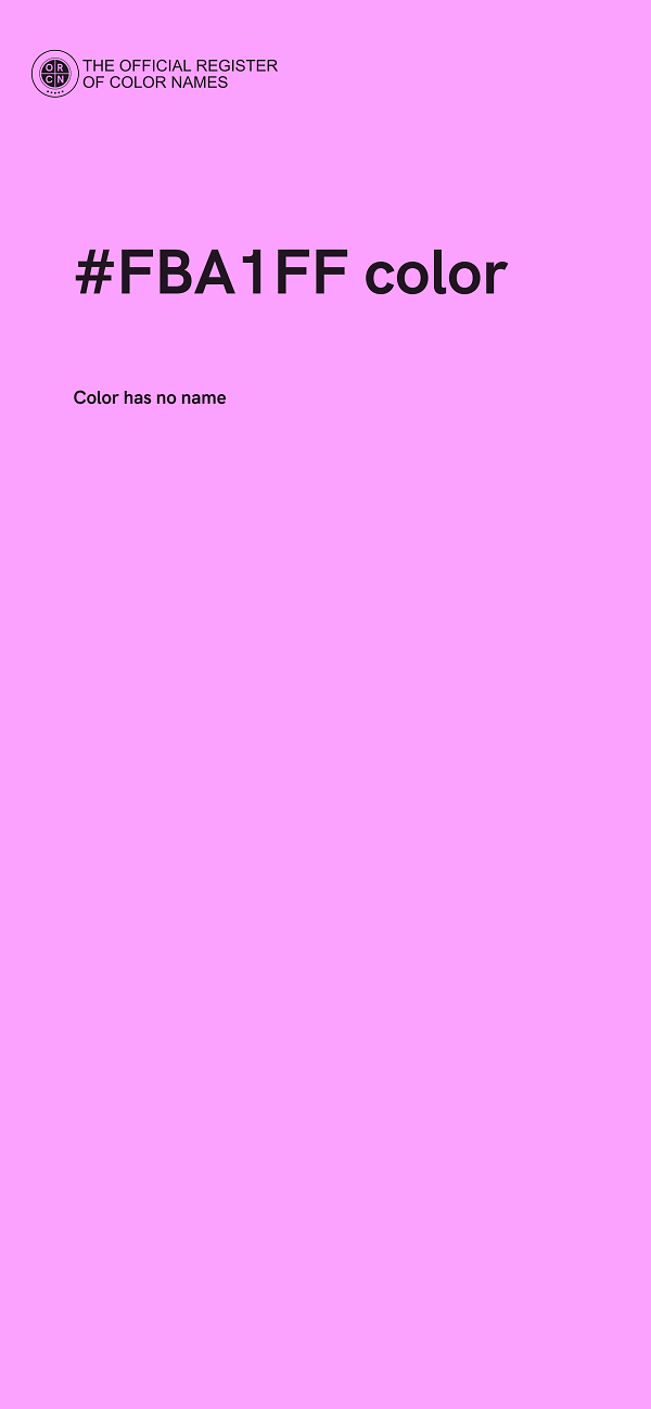 #FBA1FF color image