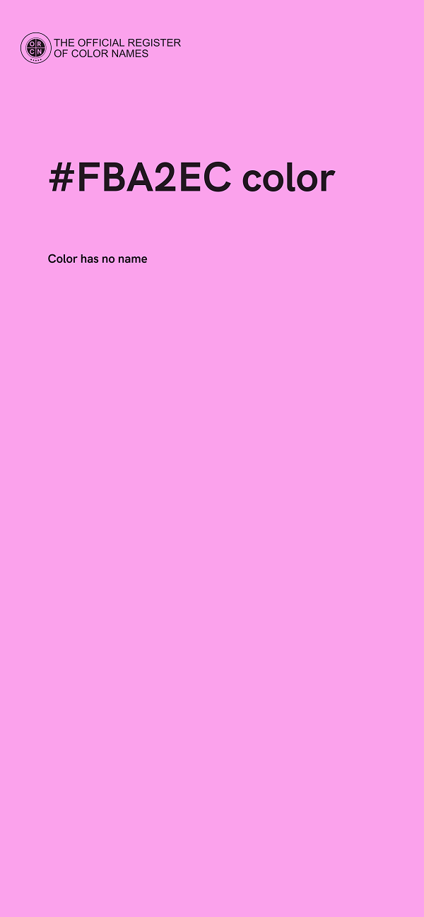 #FBA2EC color image