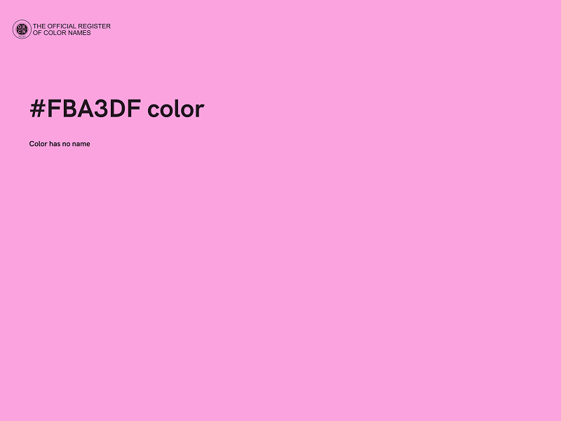 #FBA3DF color image
