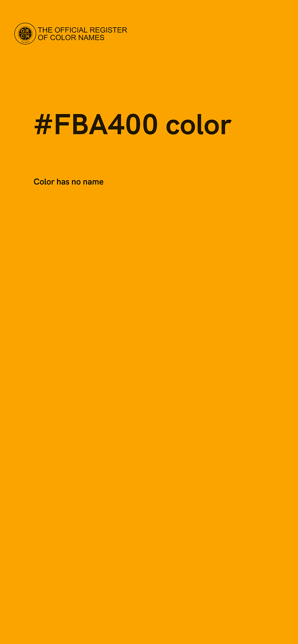 #FBA400 color image