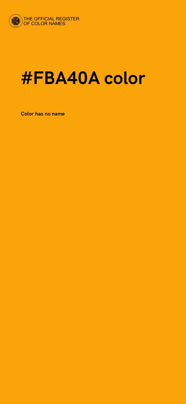 #FBA40A color image