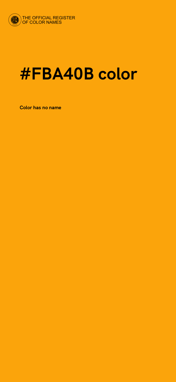 #FBA40B color image