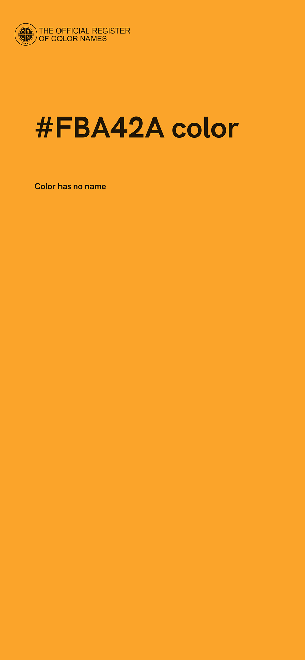 #FBA42A color image