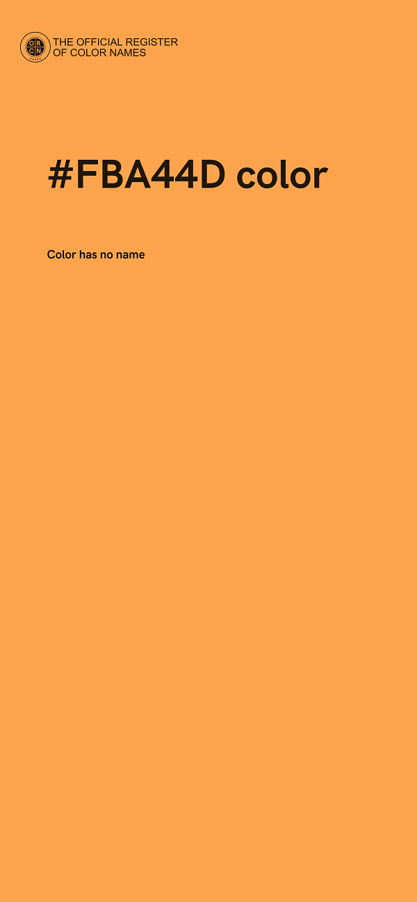 #FBA44D color image