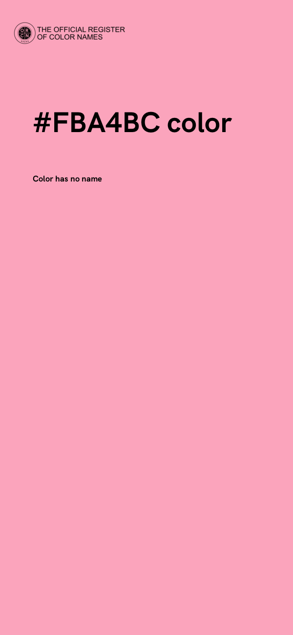 #FBA4BC color image