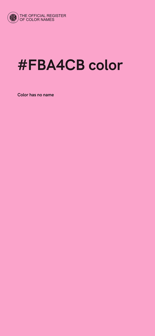 #FBA4CB color image